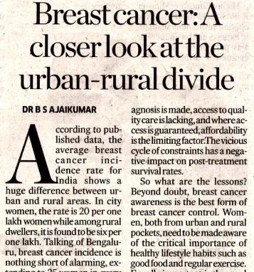 Breast cancer: A closer look at the urban-rural divide